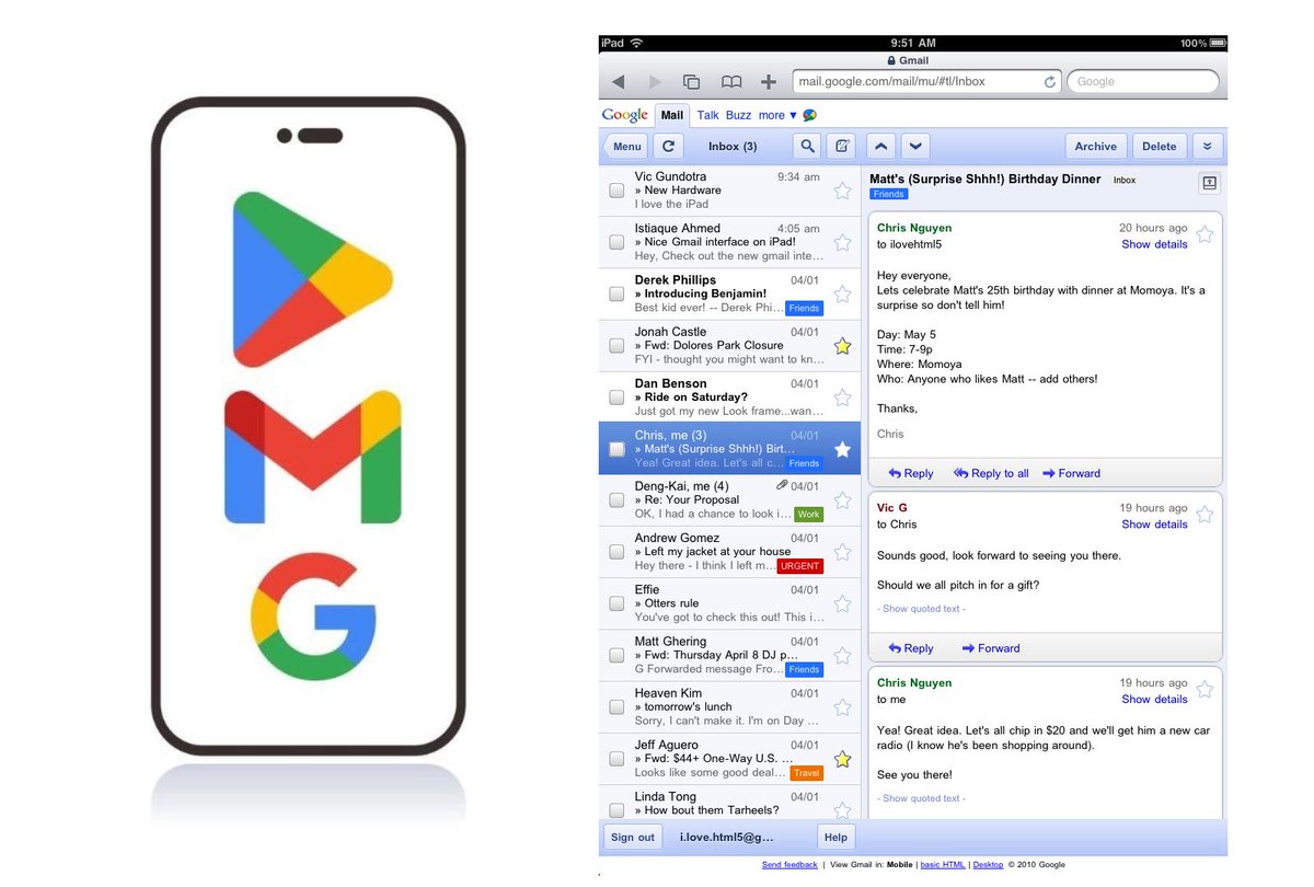iPadBlog's tweet image. Rückblick: Google reagiert auf das iPad: Gmail im neuen Gewand (2010)
ipadblog.de/ipad/google-gm…
#gmail #iPad #Workspace