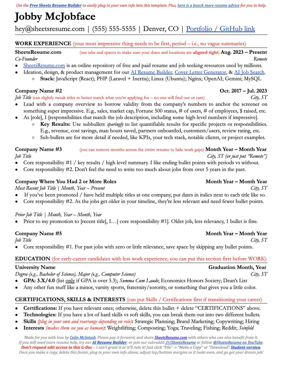 haikalstr's tweet photo. took me two weeks, but finally finished reviewing 50+ CVs!

will not open more CV reviews for now - there are other projects that i'll be focusing on. but please find my general notes below

here's a template i'd recommend for anyone looking to make a CV: https://t.co/VOLdzfQQiZ https://t.co/cSN3zd8l2I