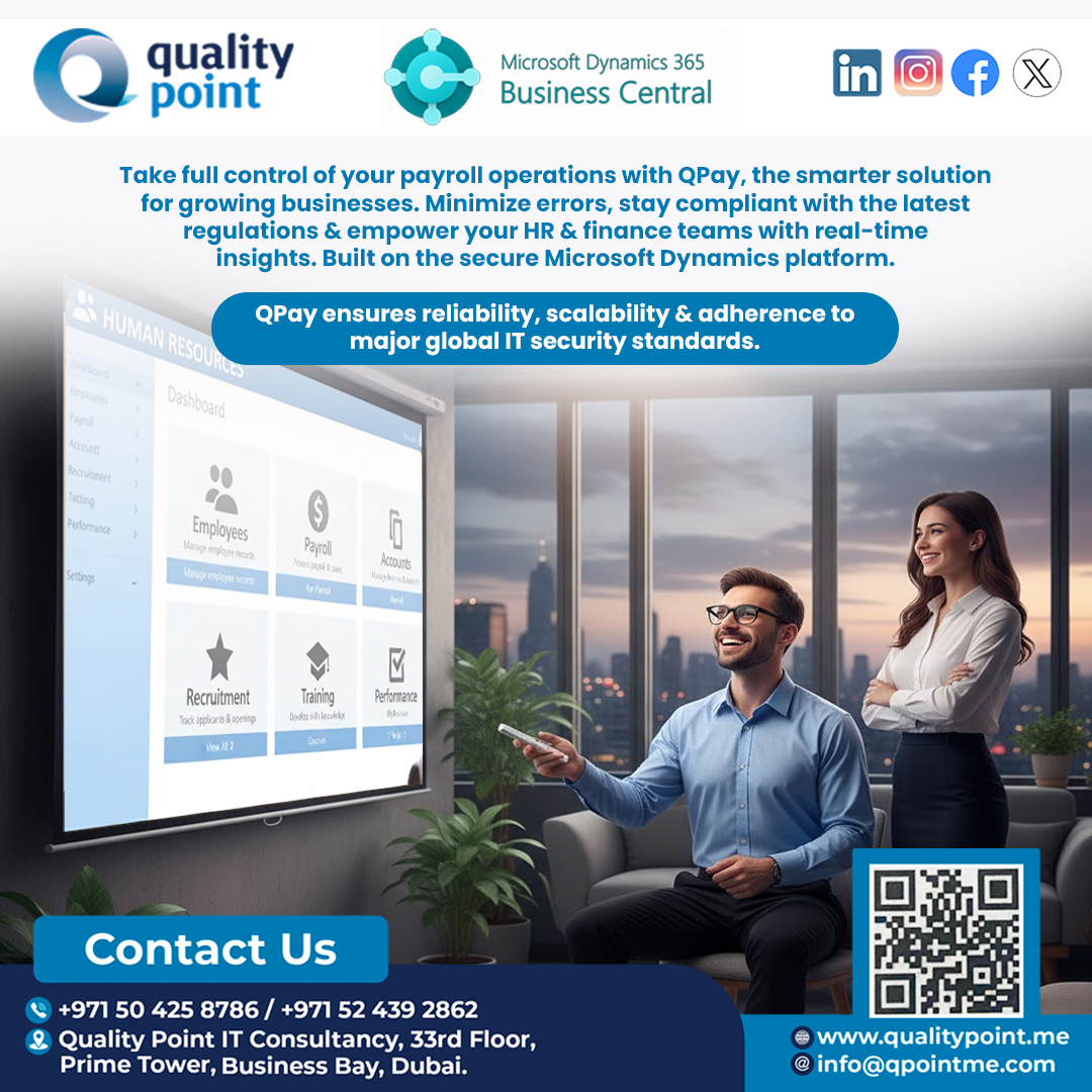 qualitypointdxb's tweet image. 𝗙𝗹𝗲𝘅𝗶𝗯𝗹𝗲 𝗽𝗮𝘆𝗿𝗼𝗹𝗹 𝘀𝗼𝗹𝘂𝘁𝗶𝗼𝗻𝘀 𝘁𝗵𝗮𝘁 𝗴𝗿𝗼𝘄 𝘄𝗶𝘁𝗵 𝘆𝗼𝘂 𝘄𝗵𝗶𝗹𝗲 𝗶𝗺𝗽𝗿𝗼𝘃𝗶𝗻𝗴 𝗮𝗰𝗰𝘂𝗿𝗮𝗰𝘆, 𝘀𝗽𝗲𝗲𝗱 𝗮𝗻𝗱 𝘄𝗼𝗿𝗸𝗳𝗼𝗿𝗰𝗲 𝘀𝗮𝘁𝗶𝘀𝗳𝗮𝗰𝘁𝗶𝗼𝗻.

#BusinessCentral #MicrosoftDynamics #dynamics365 #microsoft #crm #cloud #technology