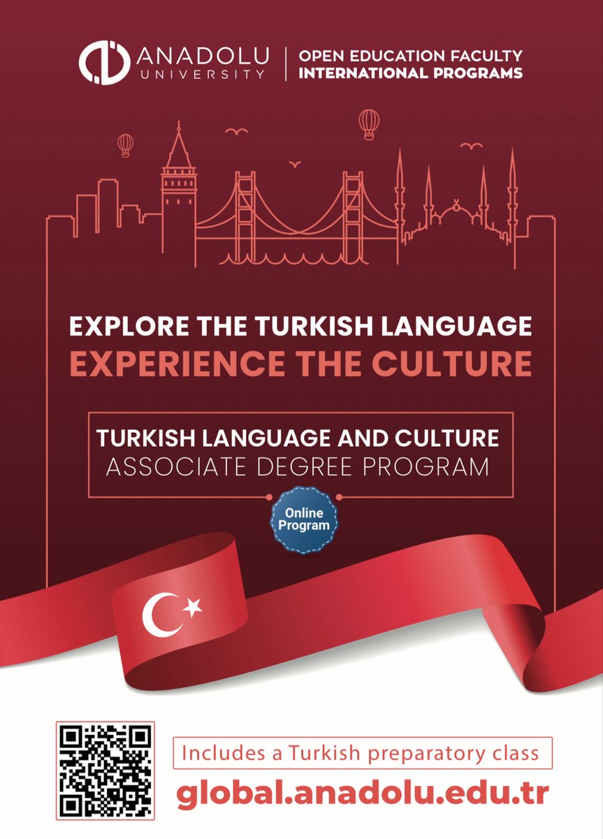 NuaksotEM's tweet photo. أطلقت جامعة الأناضول برنامج اللغة والثقافة التركية (سنتان) المخصص للأجانب فقط وبنظام التعليم عن بُعد!
التسجيل مفتوح حتى 1 ديسمبر 2025 عبر الرابط: https://t.co/RgXyRb4LXZ https://t.co/siIVu7CqOk