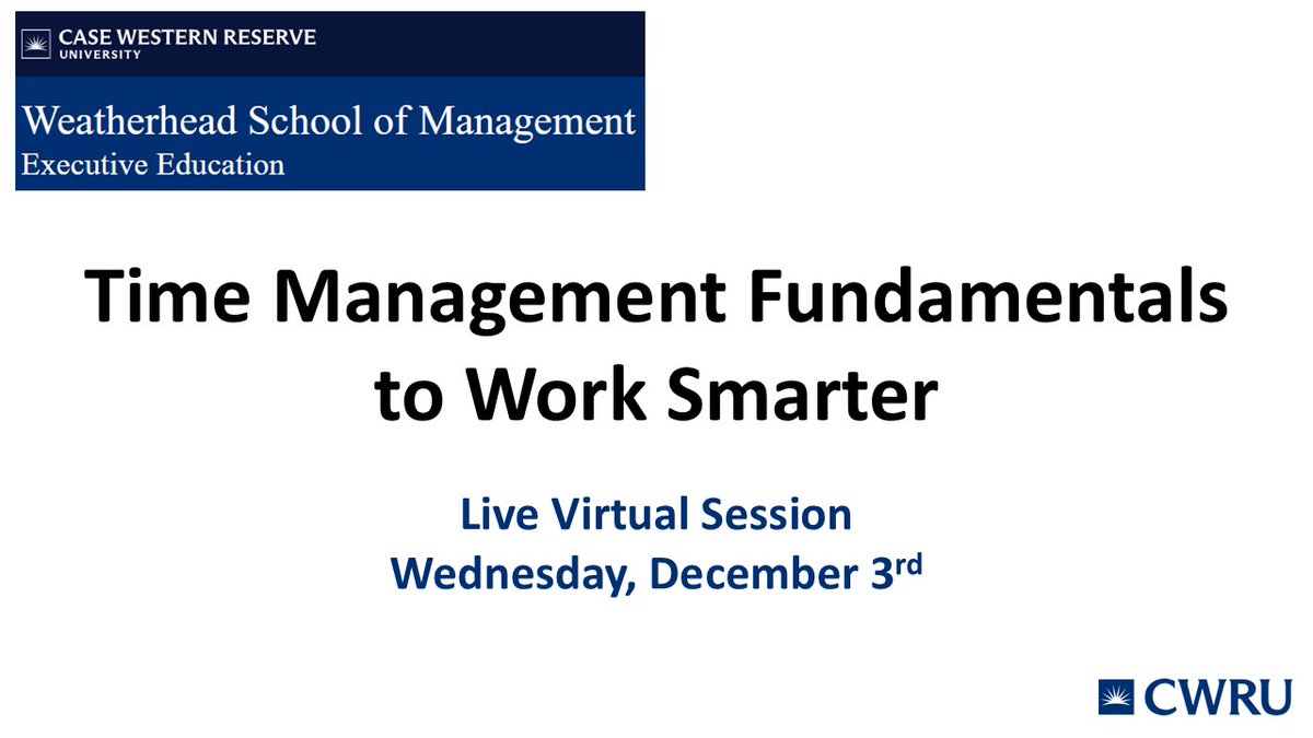 LivingOrderSA's tweet image. Low morale, #burnout, #turnover, and #absenteeism — all fueled by poor time use.
Efficient #TimeManagement isn’t just a skill; it’s a leadership advantage. Sharpen your focus. Strengthen your team. Click below for details!   
Offered  @caseweatherhead  

execed.case.edu/search/publicC…
