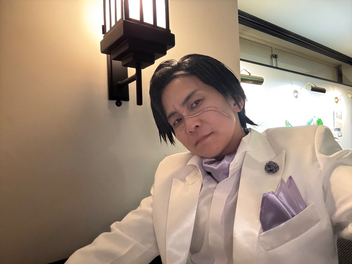 kyuCOSAC's tweet image. 勝手に冠婚葬祭展フライング＋創作‼️

「婚」の柏木さん💍

「俺と盃を交わすのか？三々九度の方のな。」

併せ前日のオフ会で撮影しました♪