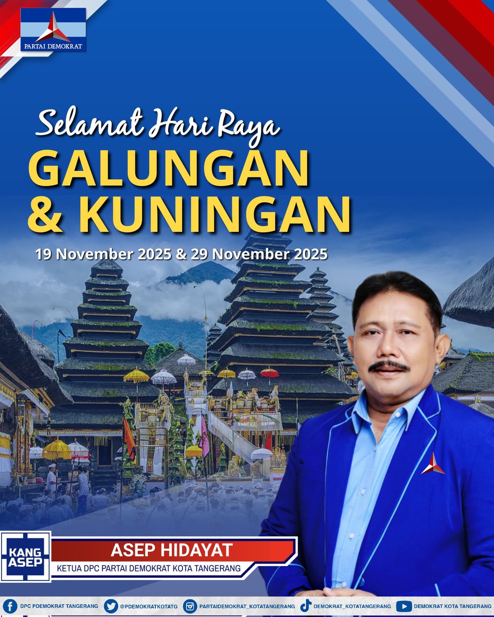 pdemokratkotatg's tweet image. Selamat Hari Raya Galungan dan Kuningan!

Semoga hari yang suci ini membawa kebahagiaan, kedamaian, dan keseimbangan bagi kita semua. Mari kita rayakan dengan penuh sukacita dan rasa syukur. Rahayu! 

#Galungan #Kuningan #HariRaya