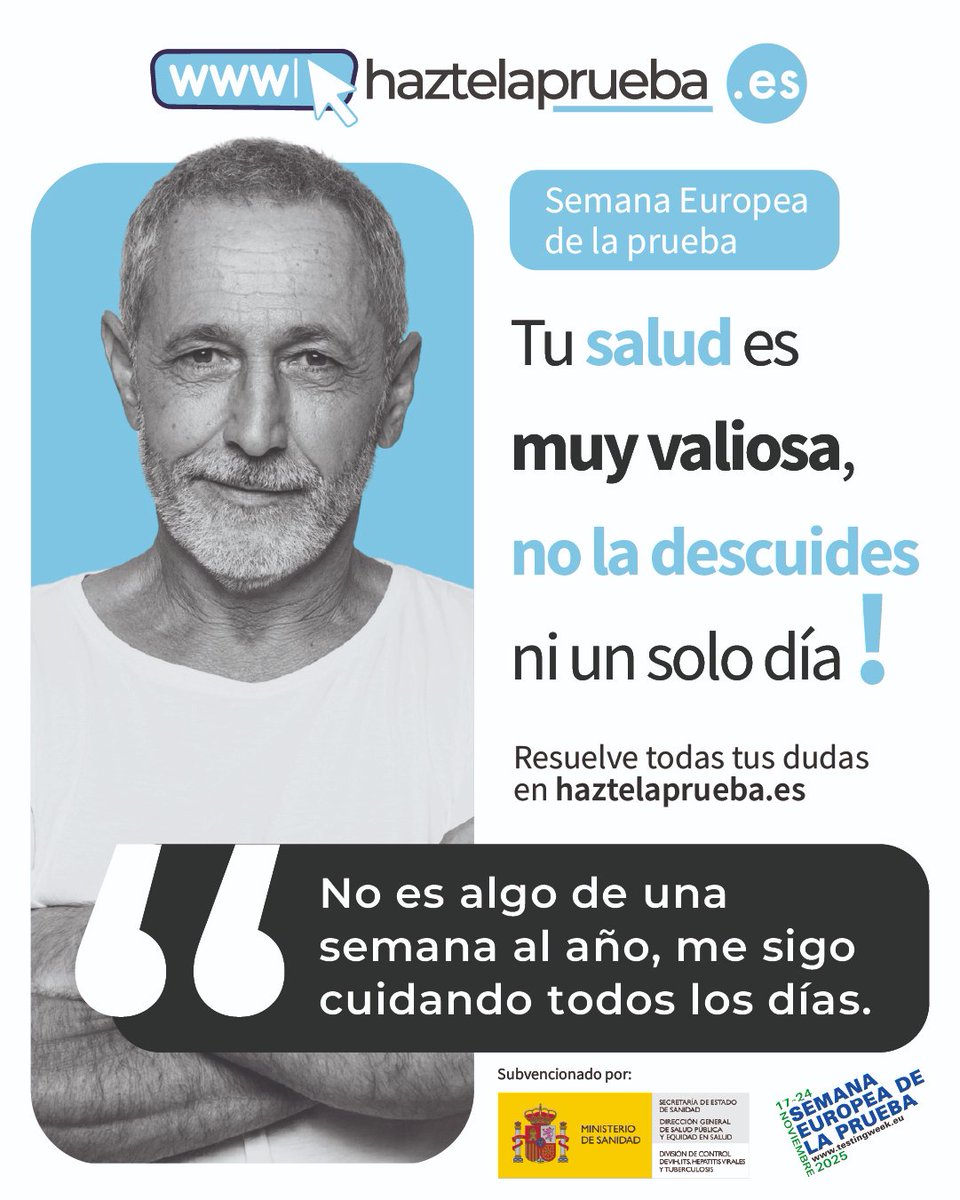 feccascyl's tweet photo. Tu salud es muy valiosa, no la descuides ni un solo día.
“Hacerse la prueba del VIH es un acto de cuidado tan válido a los veinte como a los setenta.”
Hazte la prueba en la entidad más cercana. Más info en https://t.co/4sjpTh0EBx https://t.co/IGcbfTJT0m