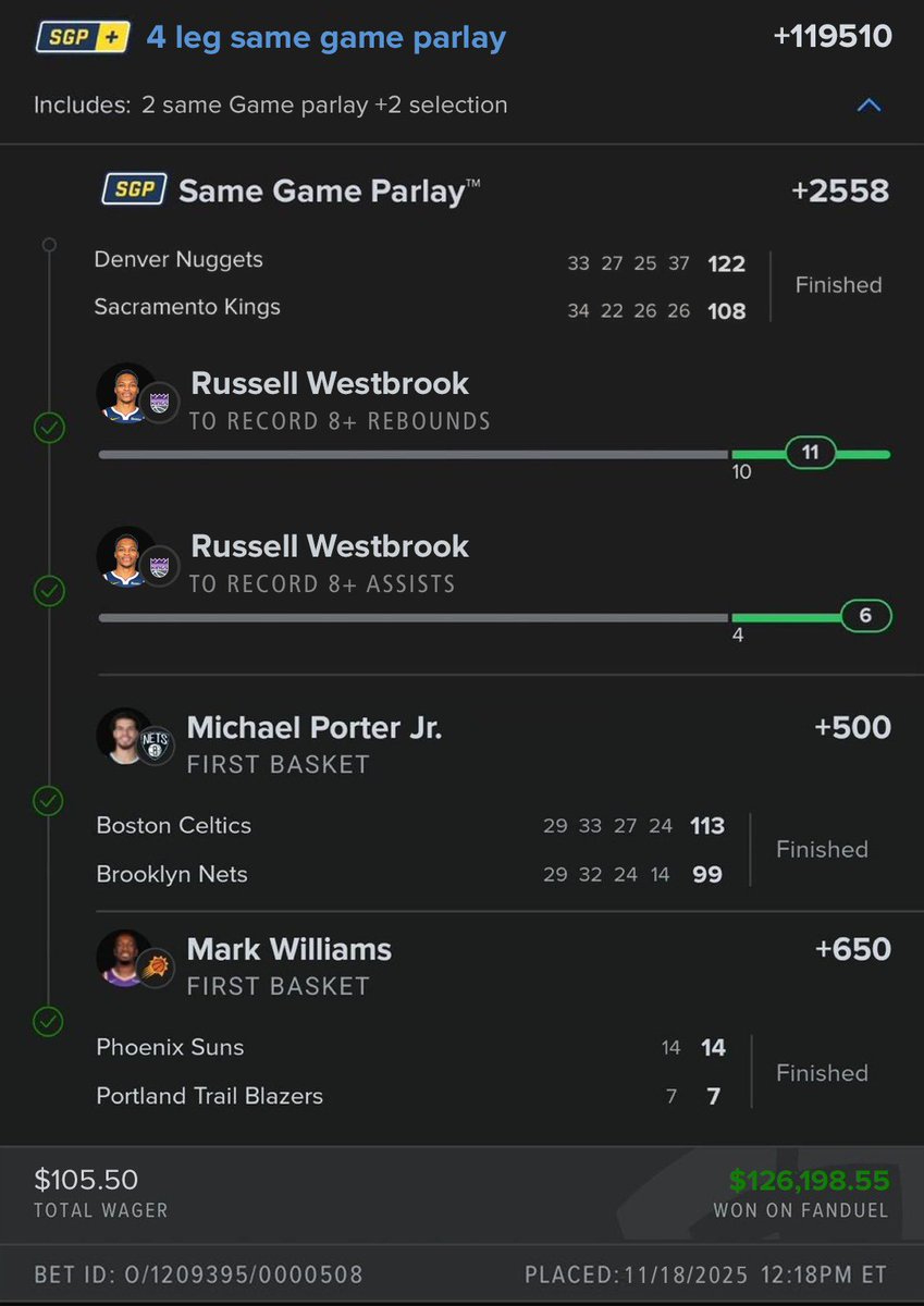 kingtipster50's tweet photo. I DIDN’T JUST COOK… I SET THE WHOLE SLIP ON FIRE 🔥🔥

YALL STILL DOUBT ME!!? 

FUCKING INSANE- FANDUEL IS WRECKED

GIVING $1200 TO EVERYONE THAT LIKE/RETWEET❤️— let’s eat together💸 https://t.co/5I994XhY1g
