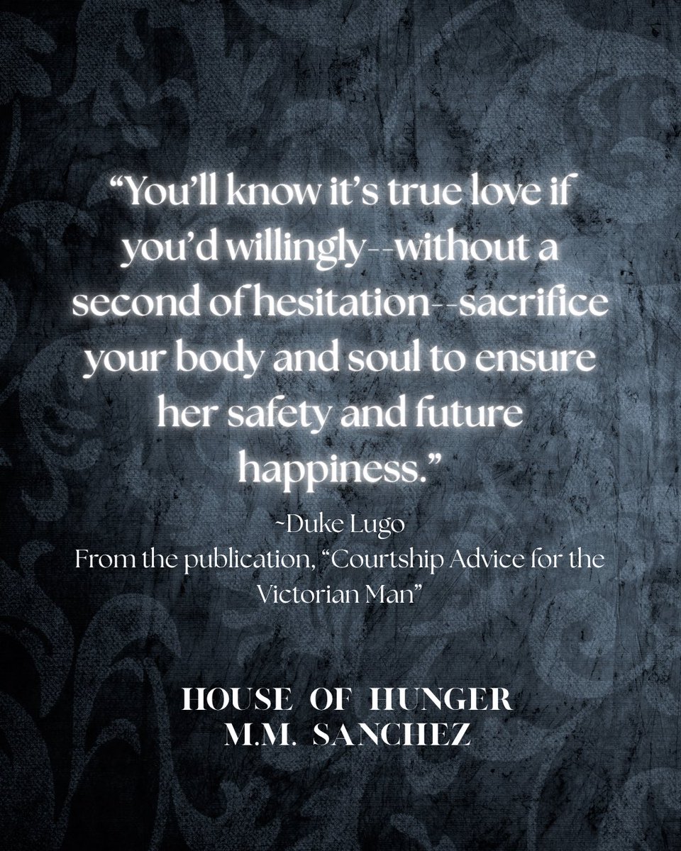 sanchez_m_m's tweet image. My characters have lots of advice they’ll be sharing with the hopes that other poor souls can avoid the horrors they experienced in HOUSE OF HUNGER…

To say Duke Lugo is obsessed and unhinged in his devotion to Cora is an understatement indeed. 

Pitch:
“Cora longs to escape her…