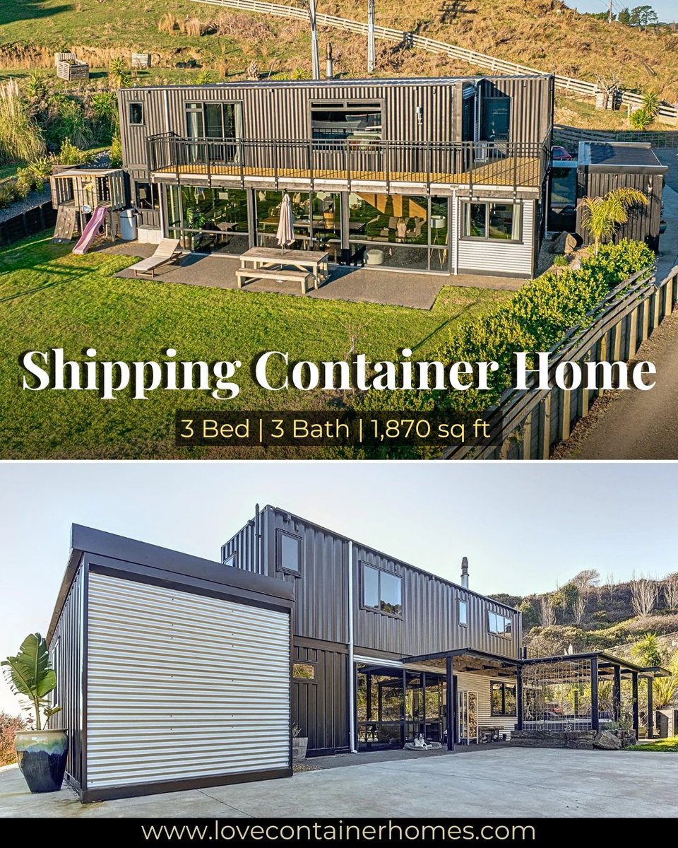 LCH_studios's tweet image. Would you live in a house built out of shipping containers? Rate this one on a scale of 0-10.  Visit us at lovecontainerhomes.com for container house plans and designs.
#architecture #shippingcontainer #containerhome #containerhouse #house #prefab