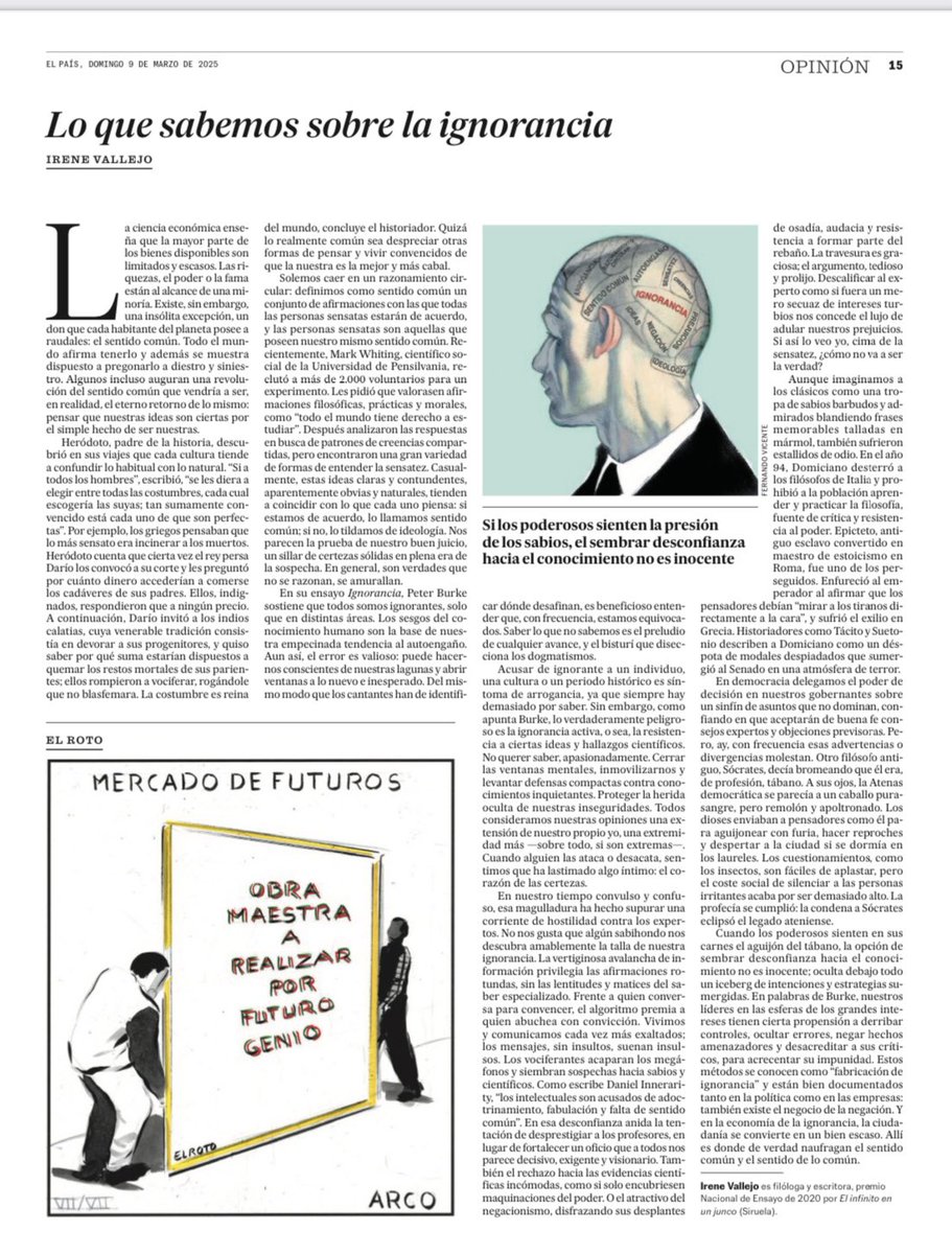 virginiog's tweet image. La ignorancia es inherente e inevitable de la existencia humana, pero reconocerla y gestionarla conscientemente es el camino hacia la sabiduría y el progreso 

La humildad intelectual nos ayuda a construir el futuro  

Al admitir límites, combatimos prejuicios y desinformación