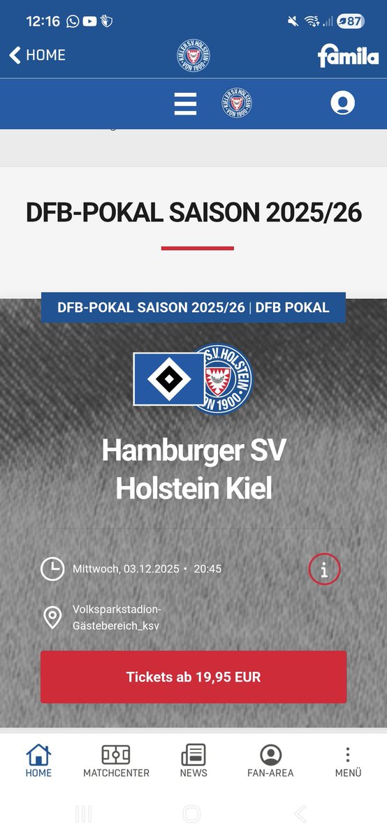 Danke liebes Holstein Kiel ticket team das ich nach 1h warten aus dem wundervollen ticketsystem herausgeschmissen werde und ich nun kein Ticket bekomme.