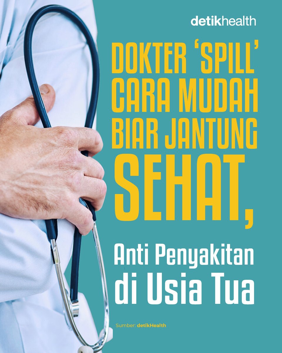 detikHealth's tweet photo. detikers, ternyata memiliki jantung yang sehat caranya tidak serumit yang dibayangkan lho. π€β£
β£
Ini tips yang kamu bisa lakukan mulai dari sekarang! πβ£
β£
>> https://t.co/tLTIbdsUnb
#tipssehat #tipsjantungsehat #kesehatanjantung #langkahcepat #detikhealth https://t.co/AMsBBluZtY
