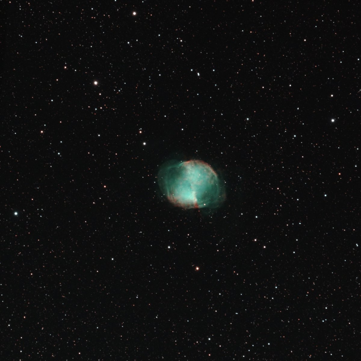 Astro_Creator's tweet photo. #天体写真 #M27 #亜鈴状星雲  #あれい状星雲

M27 (亜鈴状星雲）_こぎつね座
地球からの距離は、約1,235光年（約378pc) https://t.co/znPXvI4HZP