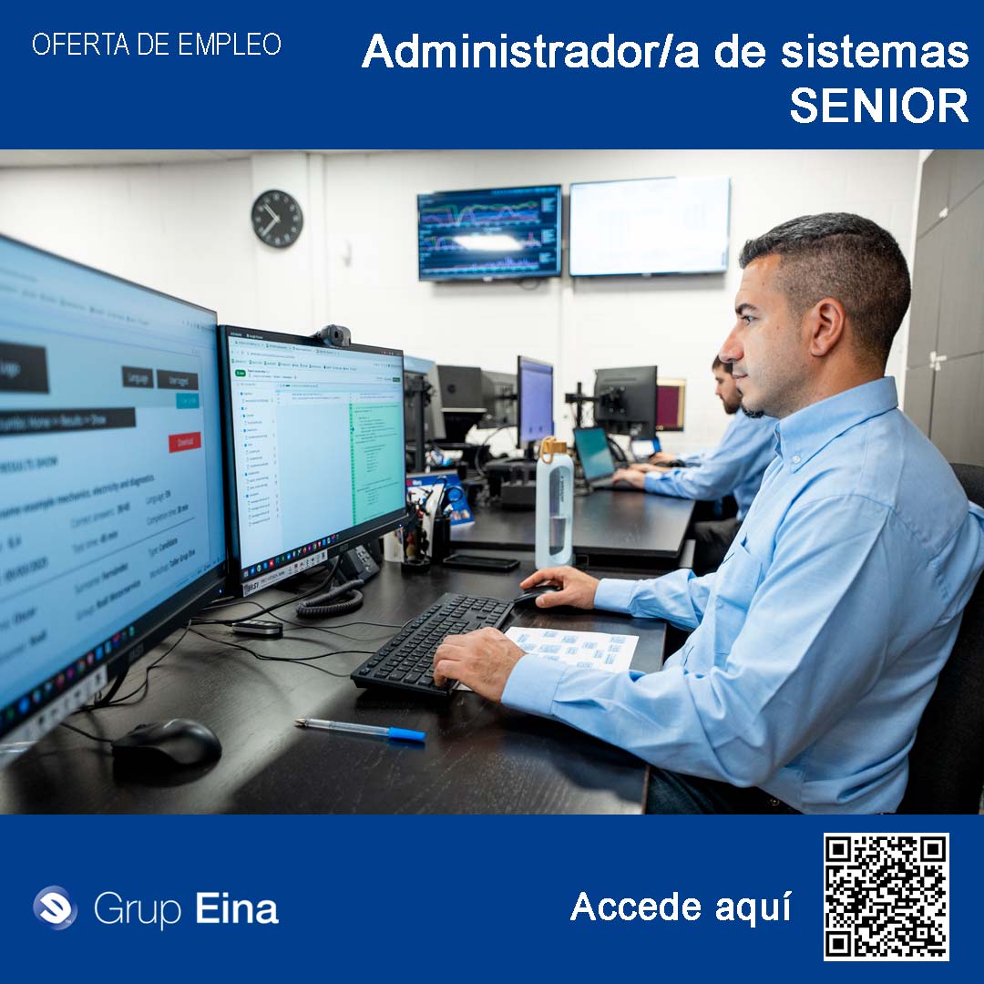 GrupEinaDigital's tweet image. 📢 Estamos buscando 𝘂𝗻/𝗮 𝗔𝗱𝗺𝗶𝗻𝗶𝘀𝘁𝗿𝗮𝗱𝗼𝗿/𝗮 𝗱𝗲 𝗦𝗶𝘀𝘁𝗲𝗺𝗮𝘀 𝗦𝗲𝗻𝗶𝗼𝗿 para unirse a nuestro equipo IT en Figueres.  

#grupeina #aftermarket #joboffer #hiring #SysAdminJob #SystemAdministrator #ITjoboffer
