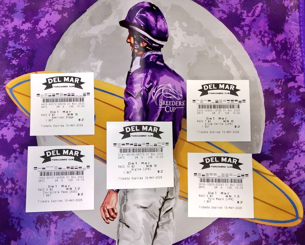 そして更に❗
🇺🇸BCターフスプリント🏆
🇯🇵インビンシブルパパ
🇯🇵ピューロマジック
🇺🇸BCスプリント🏆
🇯🇵アメリカンステージ
🇺🇸BCディスタフ🏆
🇯🇵アリスヴェリテ
🇺🇸BCマイル🏆
🇯🇵アルジーヌ
各レース日本馬応援🇺🇸デルマー競馬場現地購入🐴🎫単勝馬券1枚ずつをセットでプレゼント🎁🏇✨