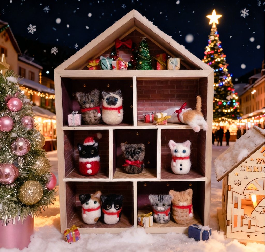 『タイムセール』クリスマス☆猫ちゃん zappy002-1p.jpg