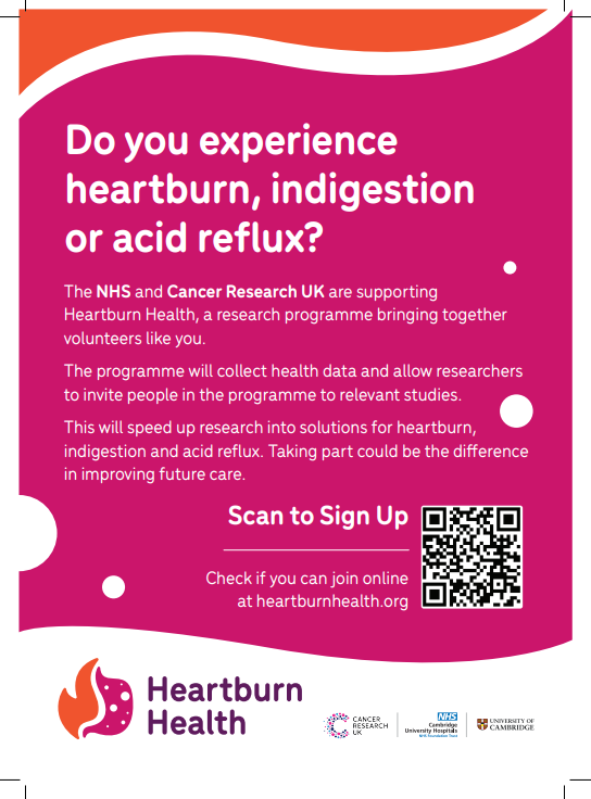 HealthwatchLeic's tweet photo. 🩺Do you experience heartburn, indigestion or acid reflux?
If you live in Leicester &amp; are aged between 55-79, look out for a text message from NHS research to join @HeartburnHealth
Or you can volunteer from now for the research programme till Nov 26th at https://t.co/vn1yS0V9yI https://t.co/VMc5kMSMwJ