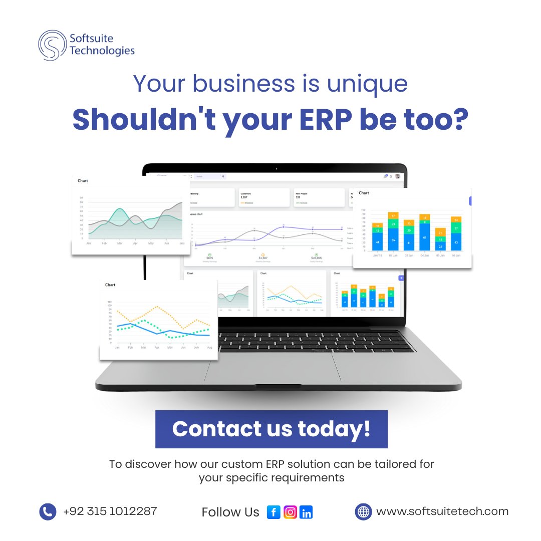 Softsuitetechn1's tweet image. Why settle for generic when your business deserves exceptional?
 
Discover how our custom ERP solutions can be perfectly tailored for your specific requirements.

Get in touch today! 
📞+92 315 1012287
🌐 softsuitetech.com

#ERP #TailoredSolutions #BusinessInnovation