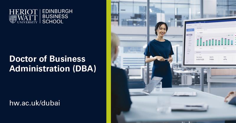 HWUDubai's tweet image. Heriot-Watt University Dubai is proud to launch the Doctor of Business Administration (DBA) programme. This professional doctorate is tailored for experienced leaders and entrepreneurs looking to deepen their expertise and maximize their global influence. Designed to meet the…