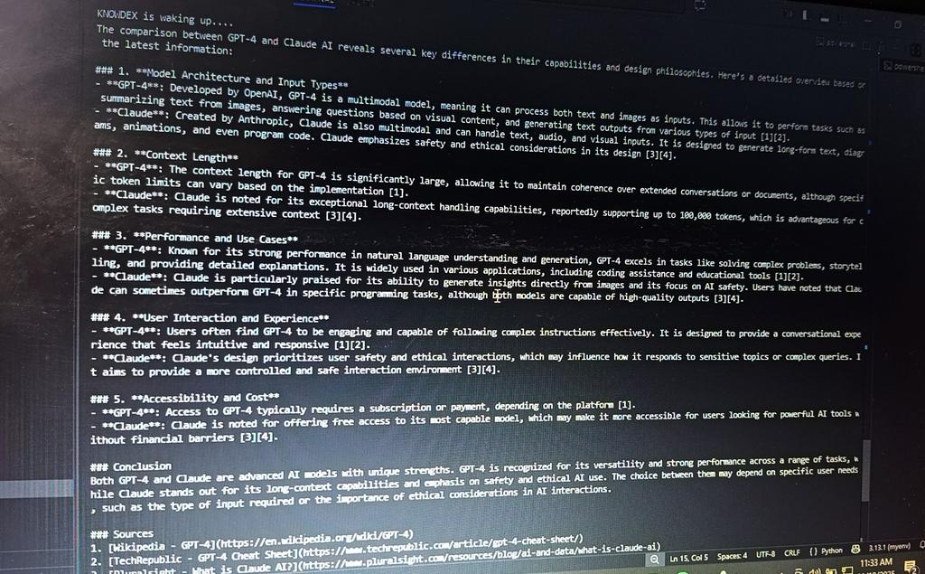 OpeyemiBolatit1's tweet image. Been ghost for a few days building something cool.Decided to build a research agent . Day 1: Woke up, mapped out the entire architecture Fast forward: The agent now searches the web, pulls information, and cites sources like a pro.Currently testing before I dive into the backend.