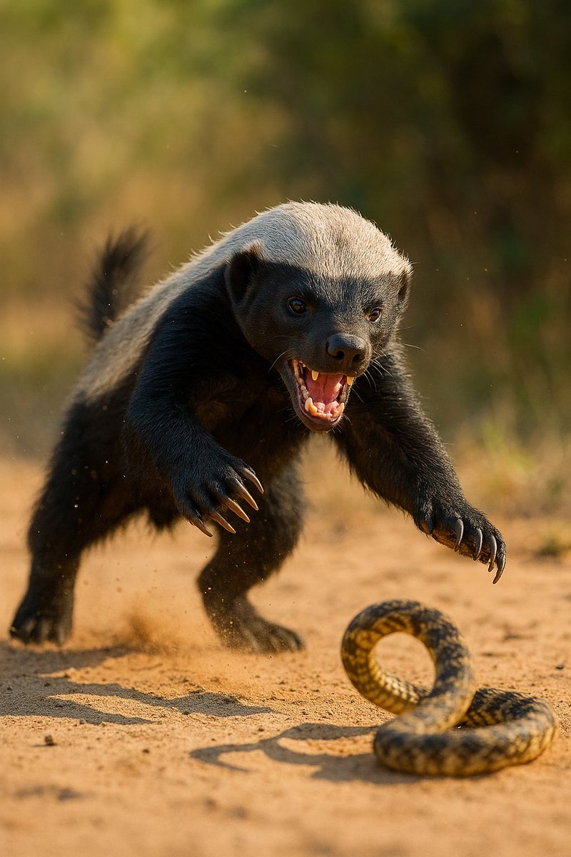 ZooKennkyu's tweet image. ラーテルは蛇の毒にも耐性があります！
甘いハチミツから毒のある蛇まで
幅広く何でも食べるサバンナの荒くれ者！

#動物 #ラーテル #蛇 #捕食 #雑学 #おもしろ