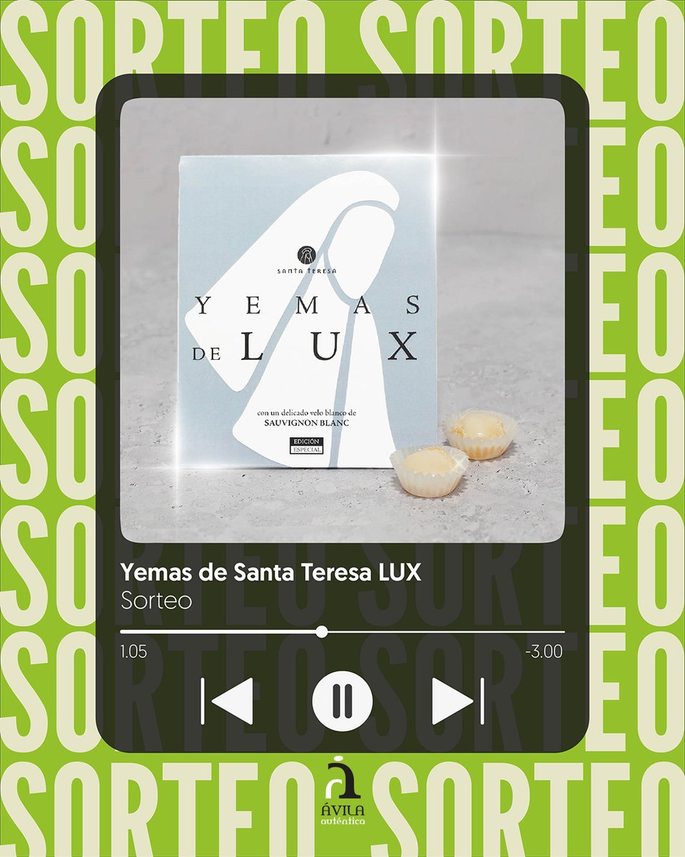 Avilaautentica1's tweet image. Sorteamos las Yemas de Santa Teresa LUX edición limitada @Santa_Teresa. El dulce que está arrasando por todas partes… y que tú puedes hacerte con él.

🎁 Habrá 2 ganadores y cada uno se llevará 4 cajas. Sí, sí… para compartir o para no dejar ni una💛

¿Cómo participar?

1️⃣ Dale…