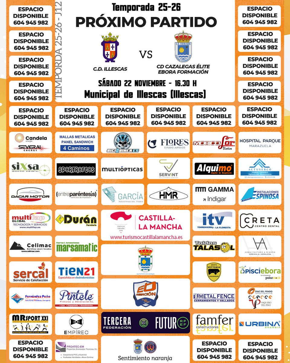 ⏭⚽ PRÓXIMO PARTIDO. 
🚍 Desplazamiento cercano para tratar de cortar la racha negativa de resultados. Objetivo, la primera victoria de la temporada como visitantes.

3ª RFEF | 2️⃣5️⃣ - 2️⃣6️⃣ | G18 | J12
📆 Sábado, 22 de noviembre
 🕟 16.30
🏟 Municipal de Illescas 
🆚 <a href="/CD_Illescas/">CD Illescas</a>