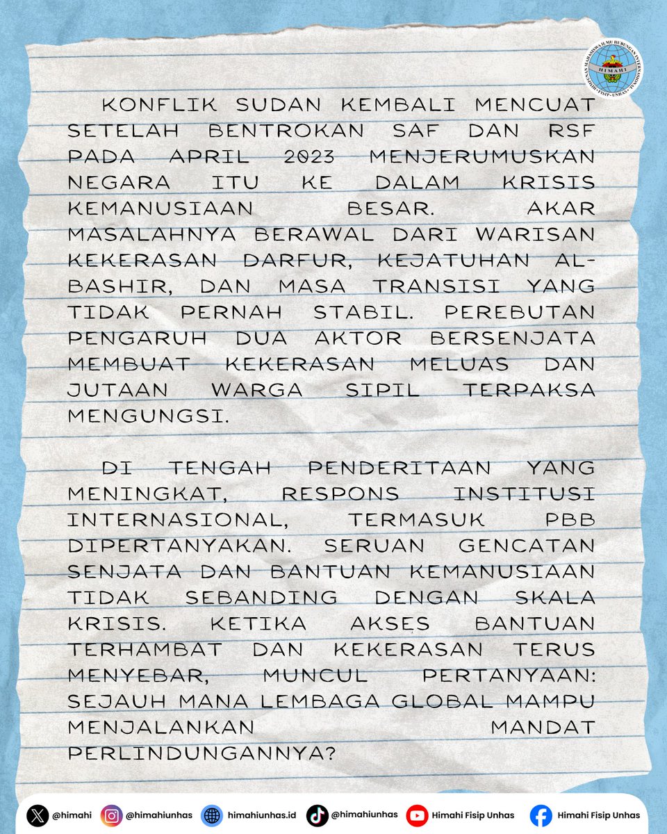 HIMAHI FISIP UNHAS tweet media