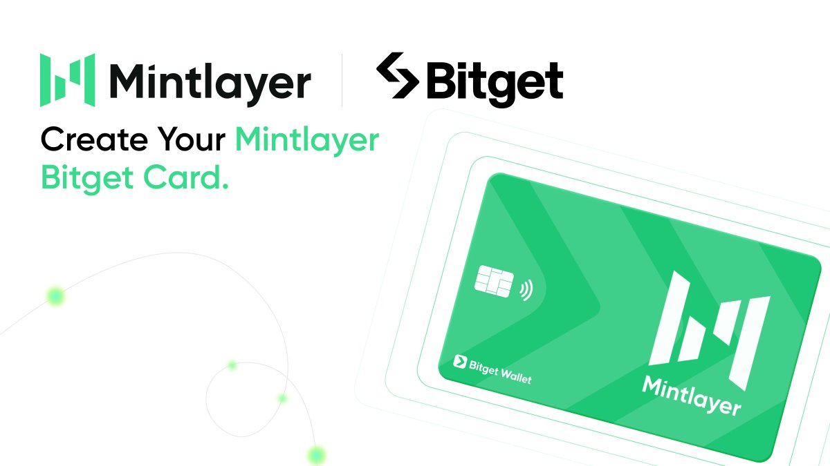 mintlayer's tweet image. A card designed for the Mintlayer community, in collaboration with @BitgetWallet.

Create your own Mintlayer Bitget Card, invite your network, earn rebates and start spending globally with crypto.

Get started: newshare.bwb.global/en/referralLan…