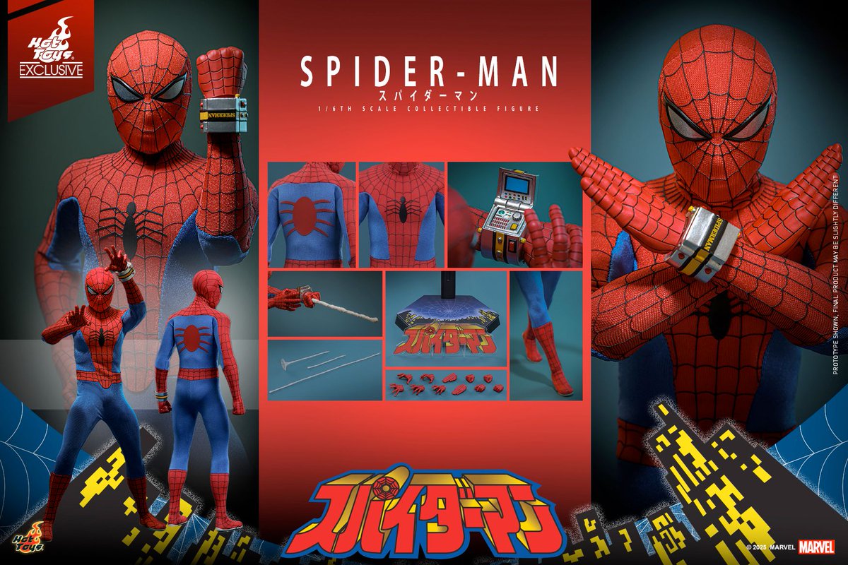 SpiderMan_Newz's tweet image. Hot Toys have revealed a Toei Spider-man figure