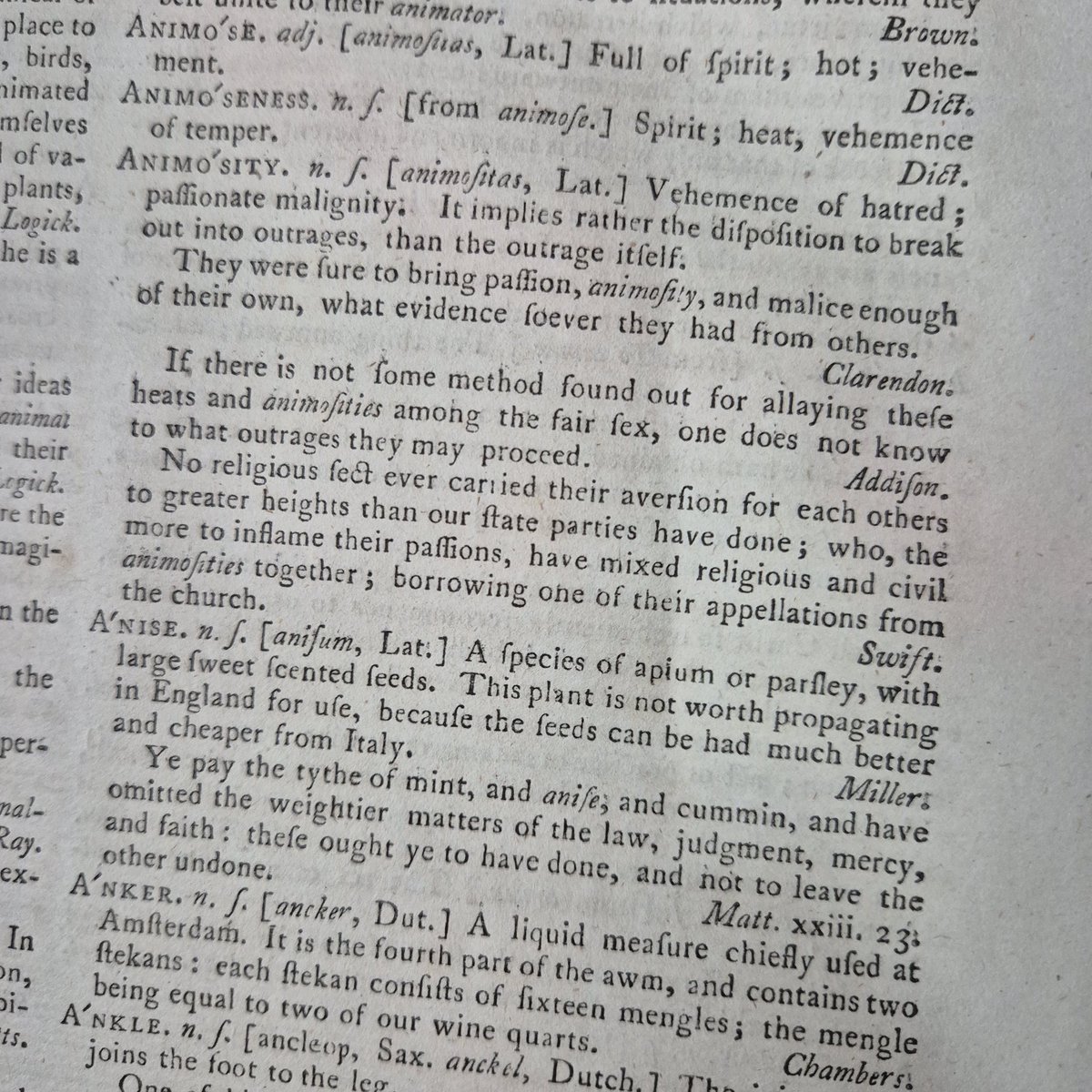 A Dictionary of the English Language
By Samuel Johnson

This is the 5th edition from 1784 of what some would call THE Dictionary of the English Language... and it is an absolute unit.