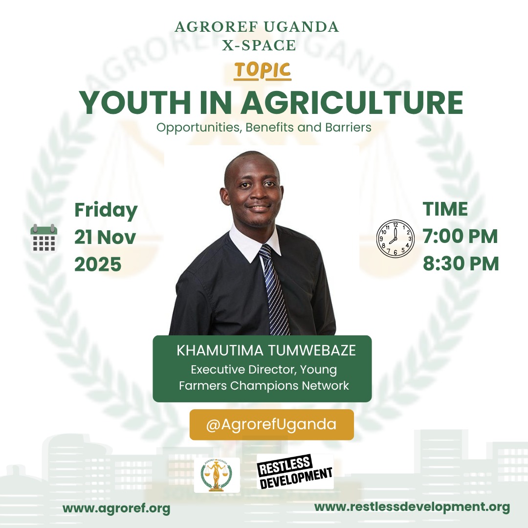 ivanotim96's tweet photo. #Nationalyouthmanifesto
This Friday, I will be speaking on the opportunities, benefits and barriers on Youth in Agriculture drawing  perspectives from the National Youth manifesto @AYDLinkUg @yofchan @AgrorefUganda https://t.co/kFTKQGA7Lk