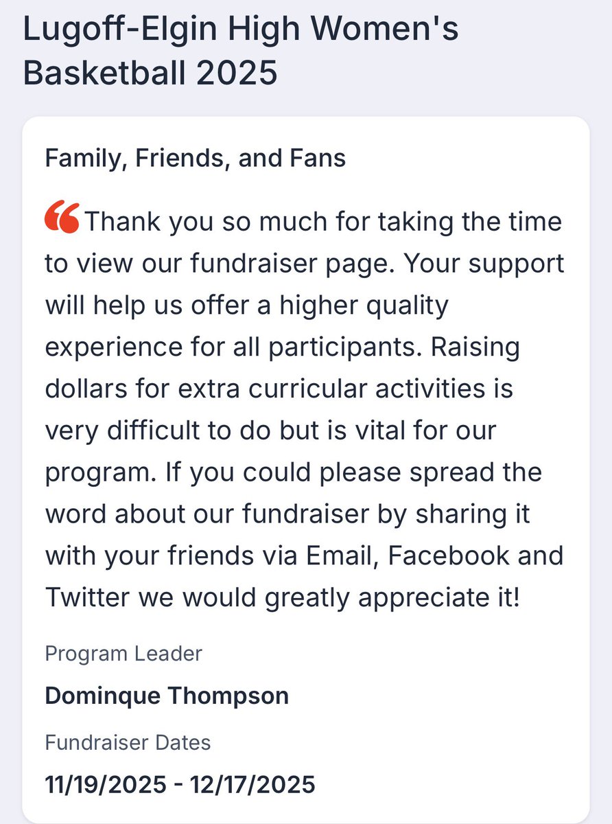 LugoffElginGbb's tweet image. Please help us reach our goal!
You can donate below: 
raise.snap.app/donate/lugoff-…

#hustLE
#1LE❤️💙💙❤️🫡💯