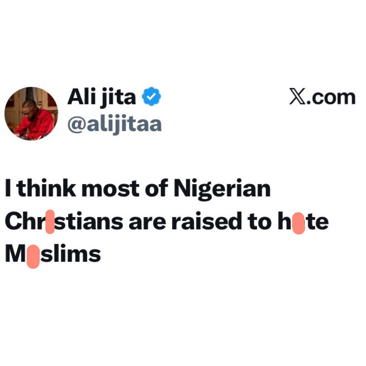 instablog9ja's tweet image. “I think many Nigerian Chr+stians are raised to h+te M¥slims” — Singer Ali Jita sparks debate on religious upbringing in Nigeria