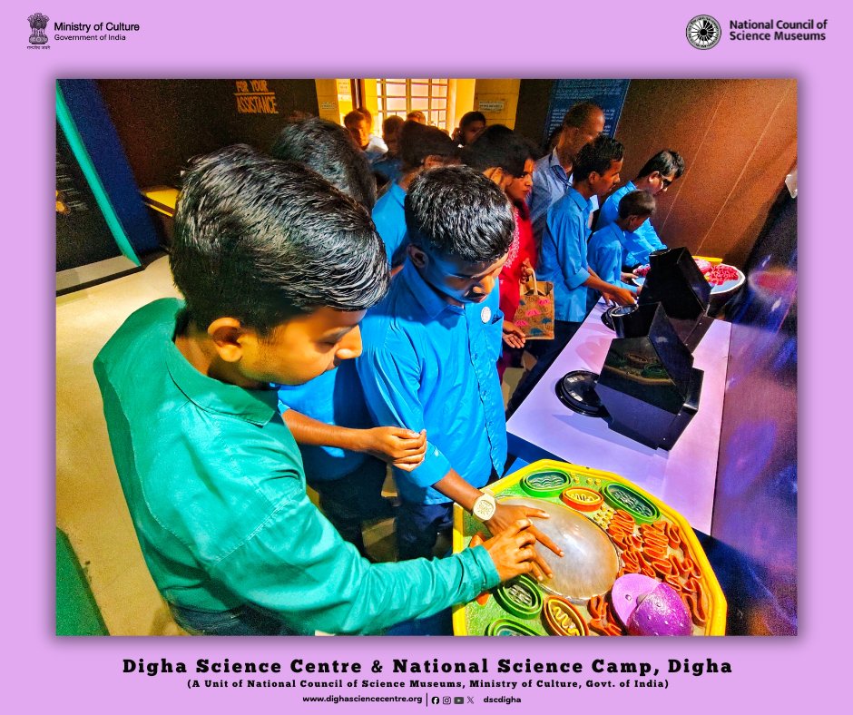 dscdigha's tweet image. It was our distinct privilege to welcome students from the Sri Aravinda Institute for Sightless, Siuri. They explored exhibits through tactile learning, proving that curiosity knows no limits.
@ncsmgoi @MinOfCultureGoI 
#ScienceForAll #AccessibleLearning #Inspiration