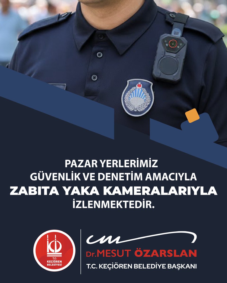 Keçiören’de pazaryerlerimizde huzuru, güveni ve kaliteyi daha da artırmak için yeni bir uygulamayı hayata geçirdik.

Zabıta ekiplerimiz, yaka kameralarıyla sahada anlık kayıt alarak hemşehrilerimizin talep ve önerilerini daha şeffaf, daha hızlı ve daha sağlıklı şekilde çözüme