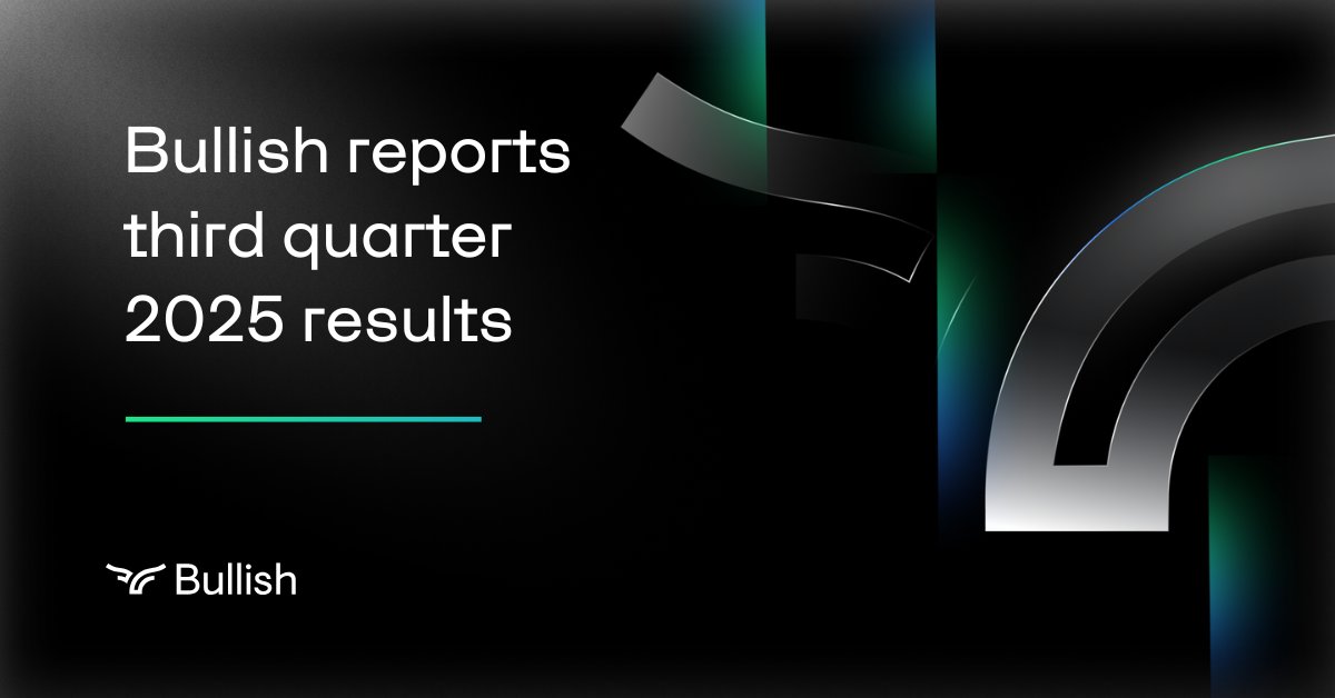 Our third quarter 2025 results are now available on the Bullish Investor Relations website.

Key highlights:
◾ Bullish posts record Adjusted Revenue, Adjusted EBITDA, and Adjusted Net Income for Q3’2025
◾ Bullish beats guided ranges on Subscription, Services, &amp; Other (SS&amp;O)