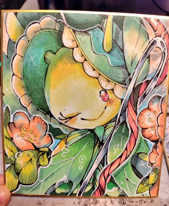 Other pokeshikishis done Levanny and mega absol #pokemon #art #shikishi #levanny #megaabsol