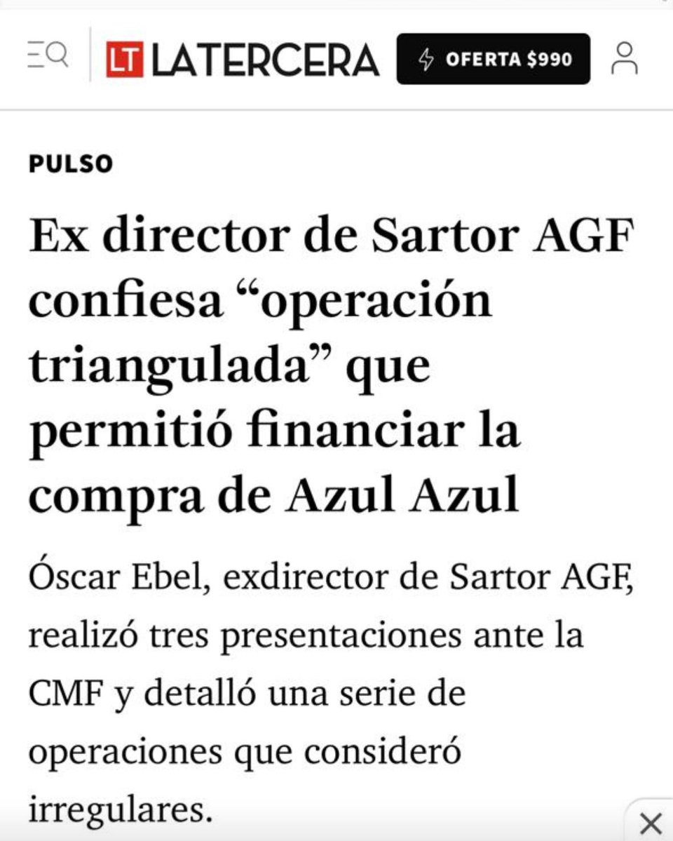 rmujica11's tweet image. Sartor se debería ir íntegramente del control de Azul Azul solamente con esta declaración. Sinvergüenzas.