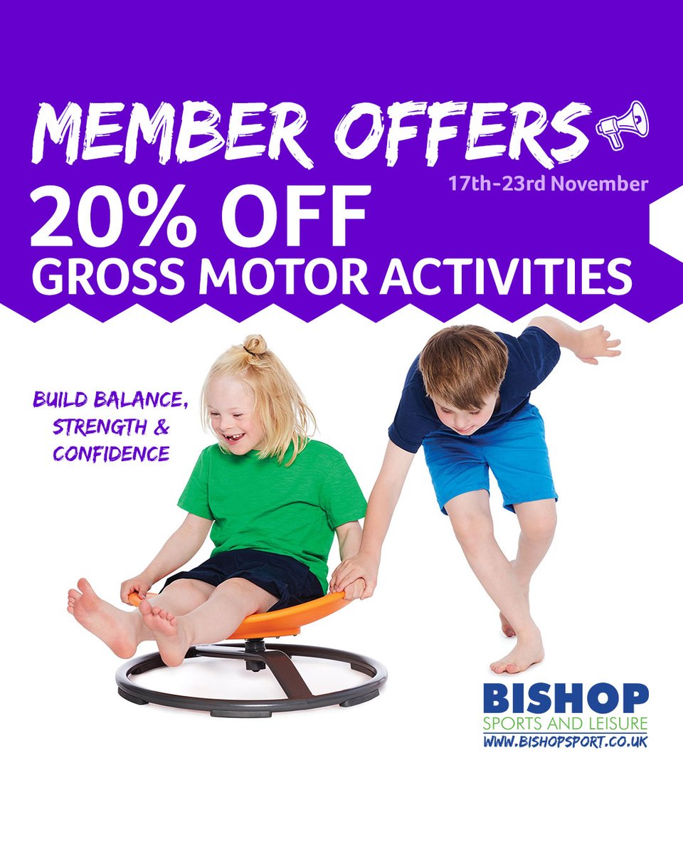 🚲 Build balance, confidence and coordination 🏃‍♀️

Active Foundations Week: 17th–23rd Nov

Members save 20% on Gross Motor Skills favourites:
Scooters &amp; trikes, stepping stones, balance paths + more

Shop the offer 👉 bishopsport.co.uk/collections/me…

#ActivePlay