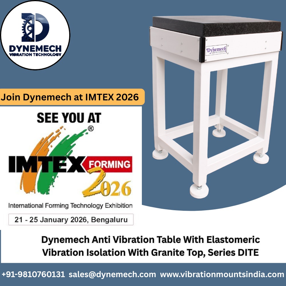 dynemech's tweet image. 𝐃𝐲𝐧𝐞𝐦𝐞𝐜𝐡 𝐀𝐧𝐭𝐢-𝐕𝐢𝐛𝐫𝐚𝐭𝐢𝐨𝐧 𝐓𝐚𝐛𝐥𝐞 – 𝐒𝐞𝐫𝐢𝐞𝐬 𝐃𝐈𝐓𝐄

#Dynemech, #AntiVibrationTable, #DITE, #GraniteTop, #VibrationIsolation, #VibrationControl, #PrecisionEngineering, #MachineTools, #IMTEX2026, #MadeinIndia

+91-9810760131
sales@dynemech.com