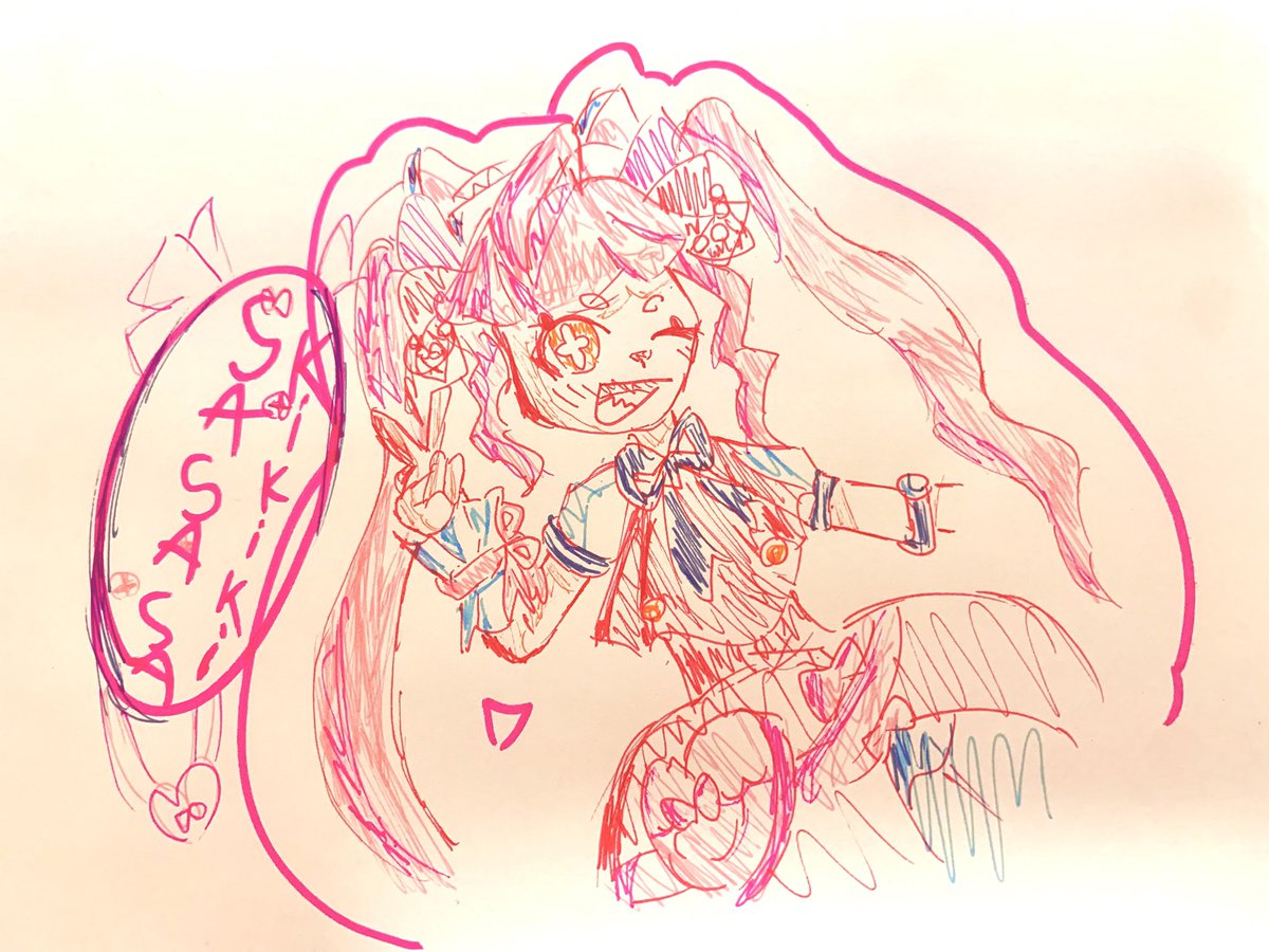 カラーボールペンかな？色かわい～！！アイドルみたいだね🫶🫶🫶 配信