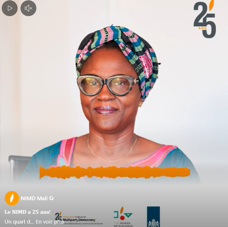 NimdMali's tweet image. 𝐋𝐞 𝐍𝐈𝐌𝐃 𝐚 𝟐𝟓 𝐚𝐧𝐬! 1/4 de siècle consacré à defendre les valeurs de la démocratie...  Voici le 1er épisode de la serie de podcats avec 𝐂𝐞𝐥𝐢𝐚 𝐃𝐞́𝐝𝐞́ 𝐝’𝐀𝐥𝐦𝐞𝐢𝐝𝐚,  Directrice du NIMD Mali #Standfordemocracy #nimd25years 👉web.facebook.com/share/v/17fXzn…