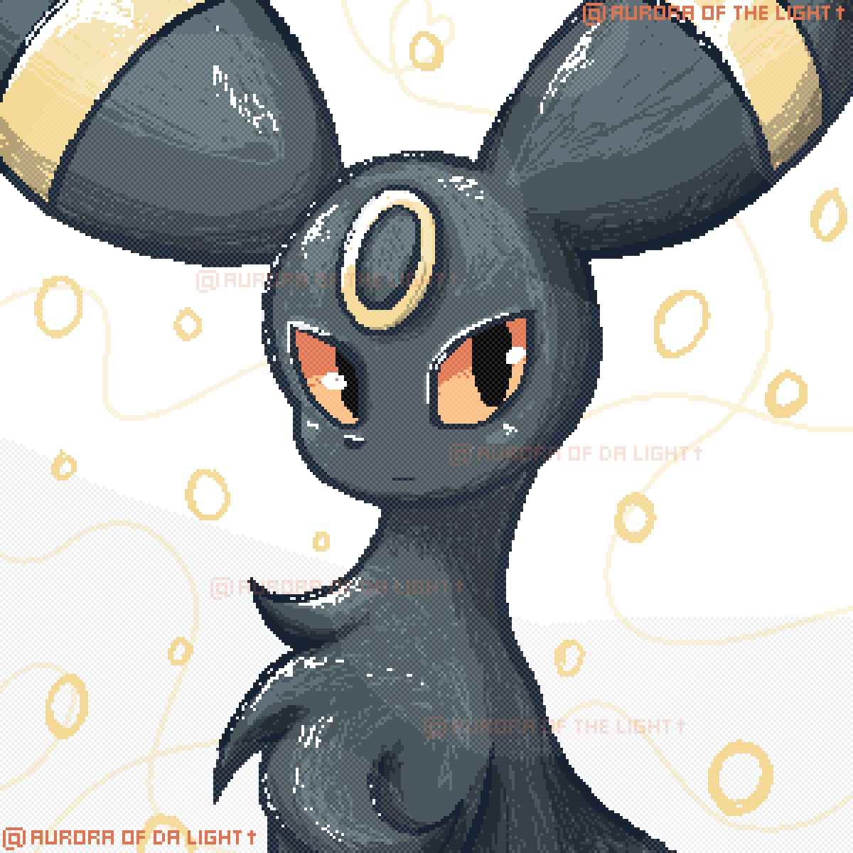 AuroraOFDaLight's tweet image. #Umbreon #Eeveelution #pixelart