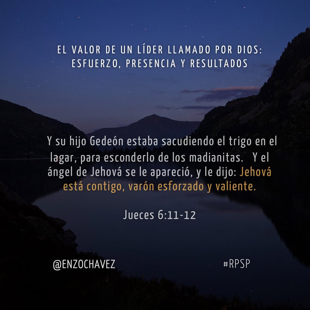 Jueces 6
Cuando Dios mira, no ve al que se esconde, sino al líder que puede levantarse. Él te llama esforzado y valiente aun cuando tú solo ves tus límites. Su presencia redefine tu identidad y despierta tu propósito. No temas: Dios está contigo y eso cambia todo. Avanza.
#rpsp