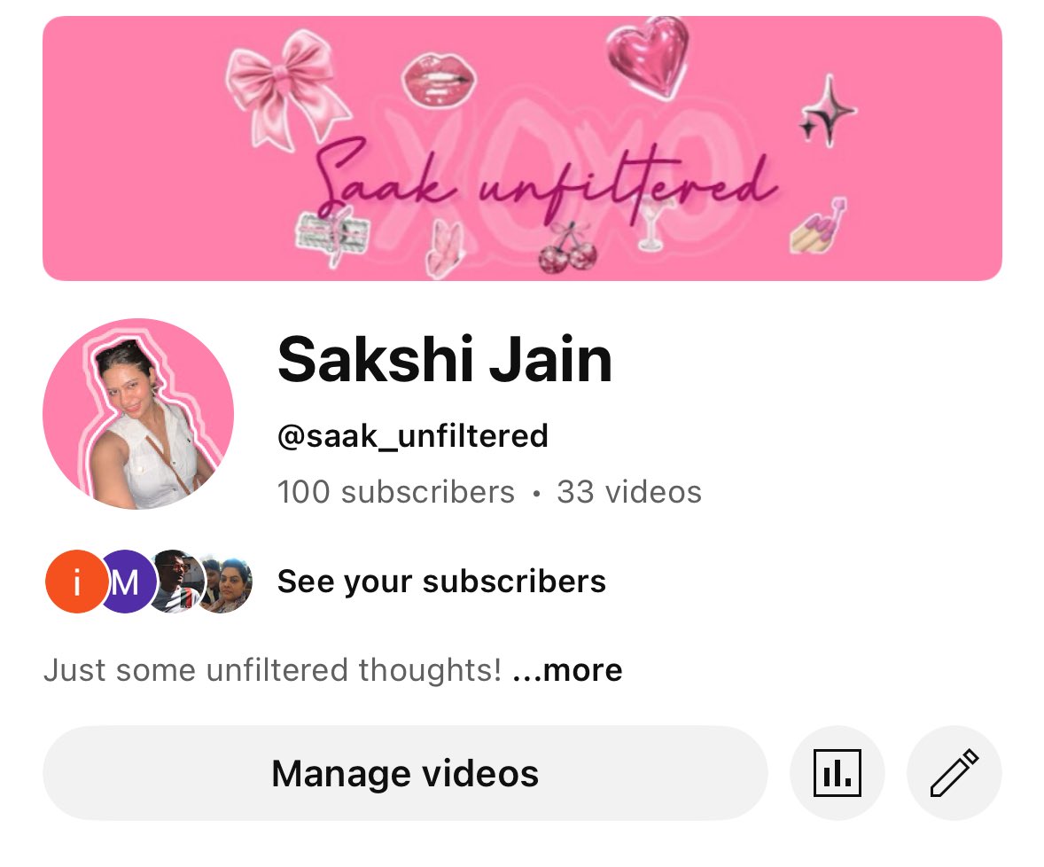 Hit 100 subs on YT. Small wins🎀