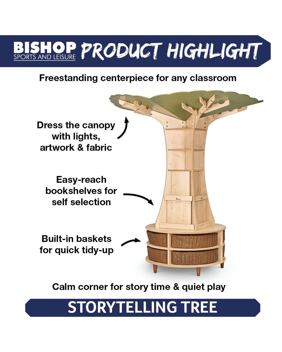 Create a reading space pupils cannot resist 📚🌳

Millhouse Storytelling Tree combines book display, calm corner and creativity hub in one statement piece.

Explore: bishopsport.co.uk/products/se183…

#EarlyYears #BishopSports