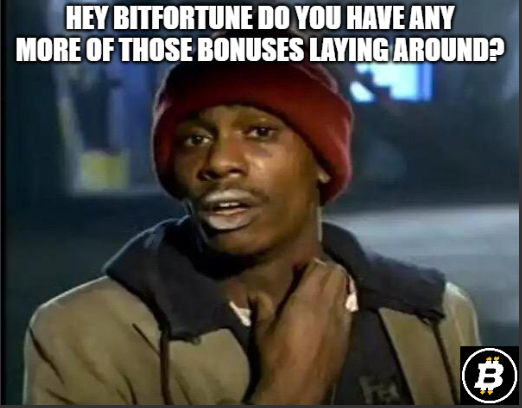 hey <a href="/bitfortune/">BITFORTUNE</a> entering the meme contest again! LFG