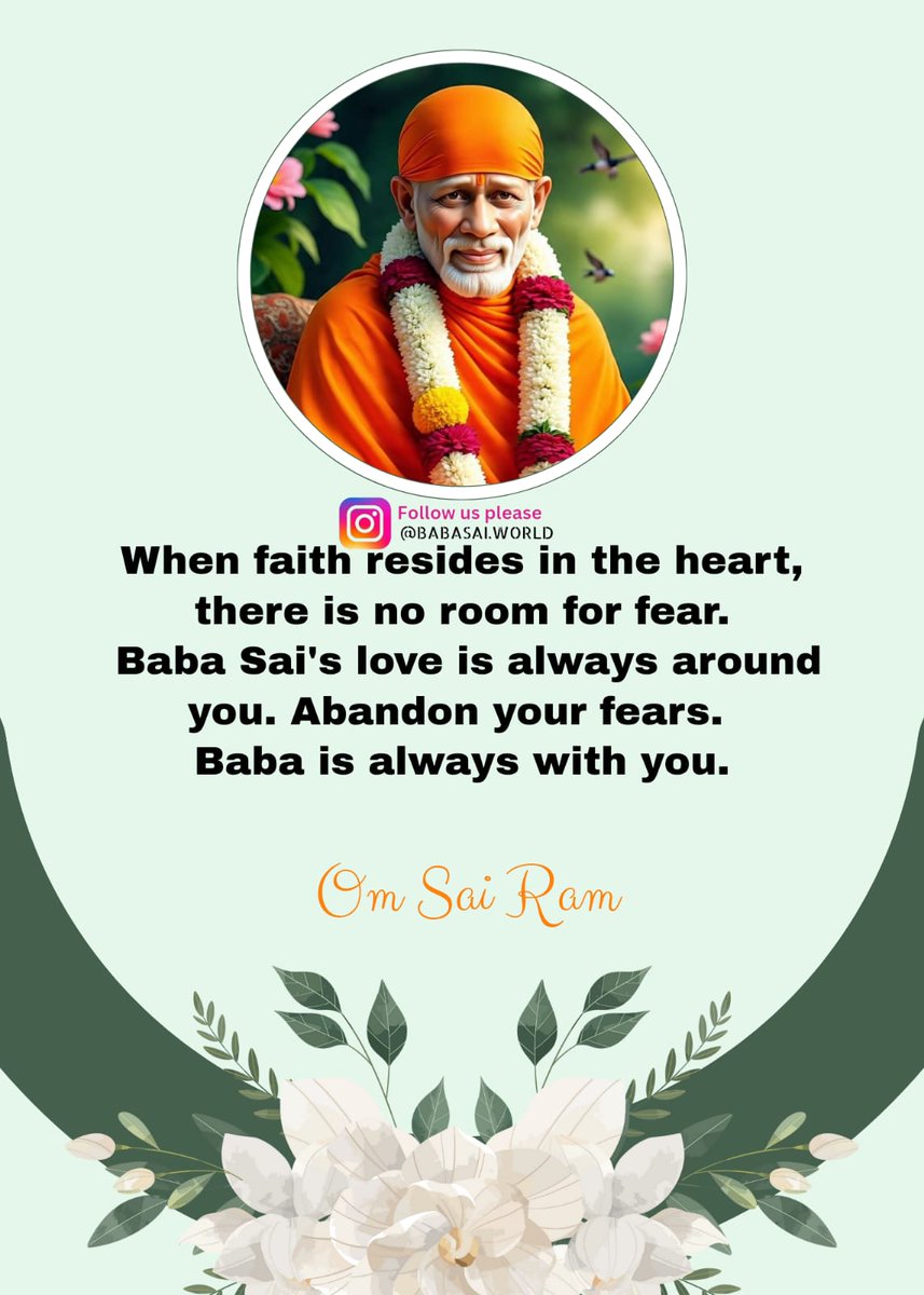 : Please Follow us for Daily Darshan..
Jai Sai Ram ji
#sairaj
#saiworlddevotees #Babasaiworld
#shirdisaibaba #saibabablessings #omsairam #saibabalivedarshan