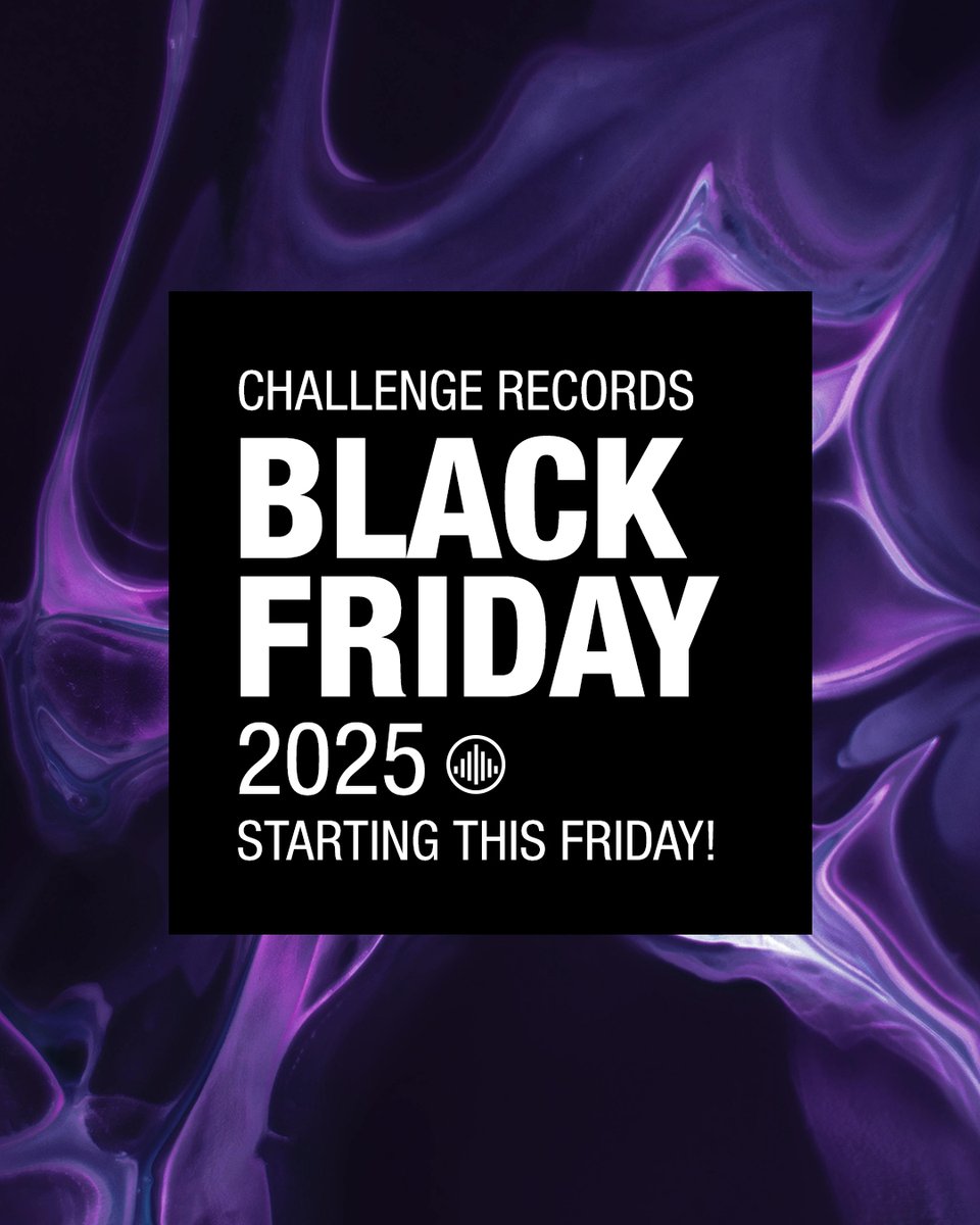 challengerec's tweet image. Get ready! Challenge Records Black Friday kicks off THIS FRIDAY! ⚡ Score 30% off on incredible albums — only at challengerecords.com