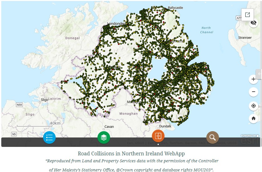 🌍 Happy GIS Day!
NIMA Support helps NI’s public sector turn OSNI geospatial data into smarter decisions.

Current project: Analysing RTC I~njuries (2021–24) to identify key fatality risk factors.

📩 NIMA.Support@finance-ni.gov.uk

#OrdnanceSurveyNI #GISDay #Geospatial