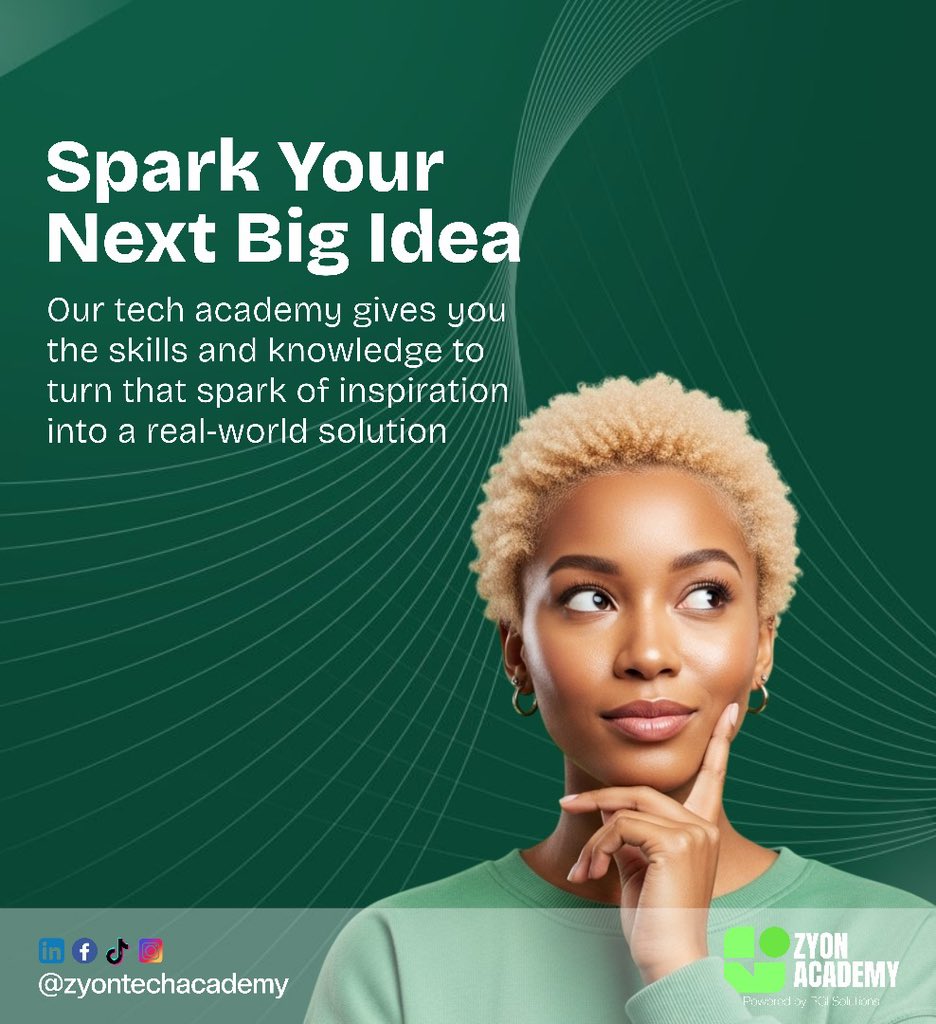 zyontechacademy's tweet image. Great ideas don’t just appear, they grow when you nurture them.
This is your reminder to take that first small step today. 
#ZyonTechAcademy #TechCommunity #TechLearning #BuildInPublicNG #DigitalSkills #InnovationMindset #IdeaBuilders